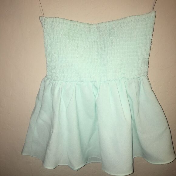 Divided H&M Halter Seafoam Green Top  Size 4 - Picture 1 of 3
